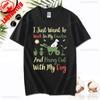 I Just Want To Work In My Garden and Hangout with My Dog Tshirt Fashion Casual Wear Comfort Cotton Tee Summer Camisetas De Mujer