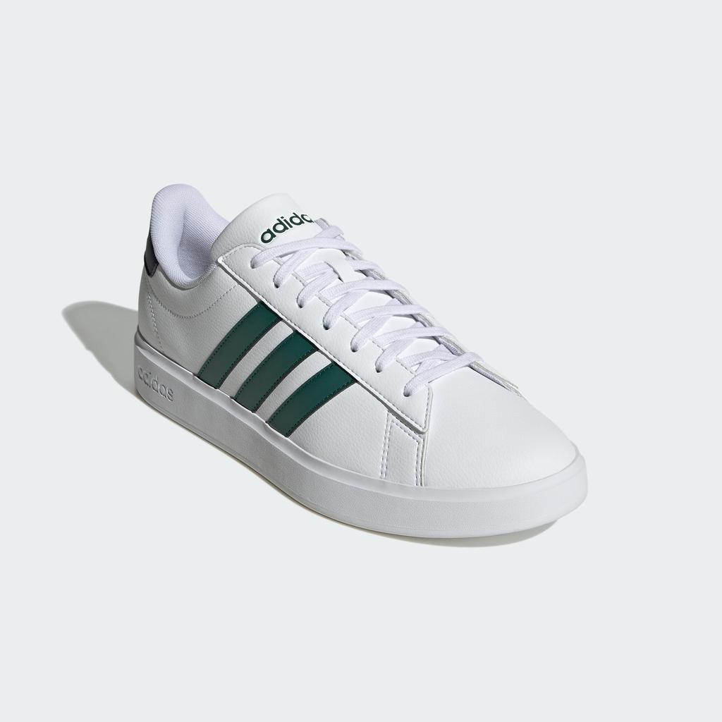Adidas Grand Court Unisex Schuhe Marine Größe cm 2.0 Sneaker, Erwachsene, LIT49, Weiß/Collegegrün/Schatten (ID4465), 24,0
