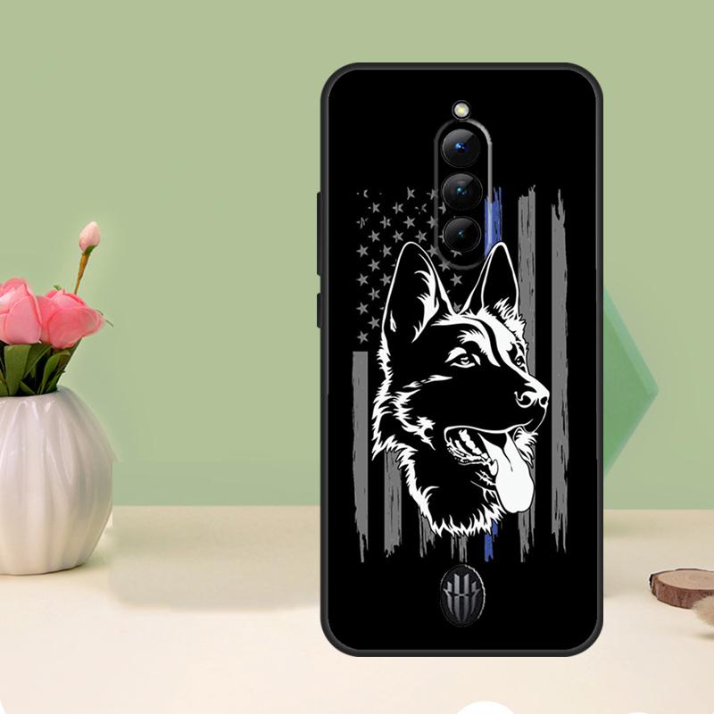 Cartoon German Shepherd Dog Case For Nubia Red Magic 10 8 9 Pro Plus 6 7 6S 7S Pro 6R 5G RedMagic 8S 9S Pro Plus Cover