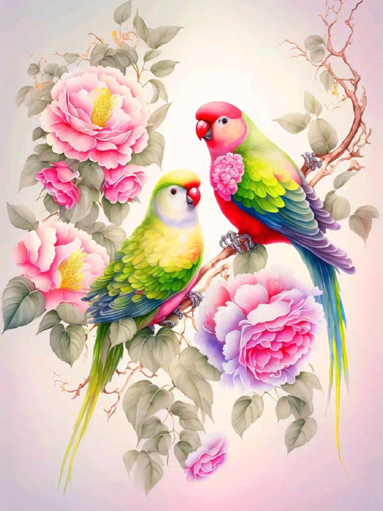 Full Square/Round Drill Diamond 5D DIY Diamond Painting Flower Bird Animal Embroidery Mosaic Cross Stitch Kit Home Decor Gift