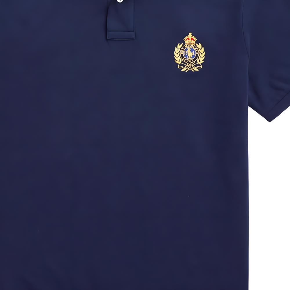 Polo Ralph Lauren Logo Print Casual Short Sleeve Polo Shirt Men Polo Shirts Navy-Blue 710935534002