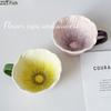 Gänseblümchen Bemalte Porzellantasse Reizende Blume Dekorative Kaffeetasse Esstisch Milchtassen Nachmittagstee Teetasse Früchte Safttasse