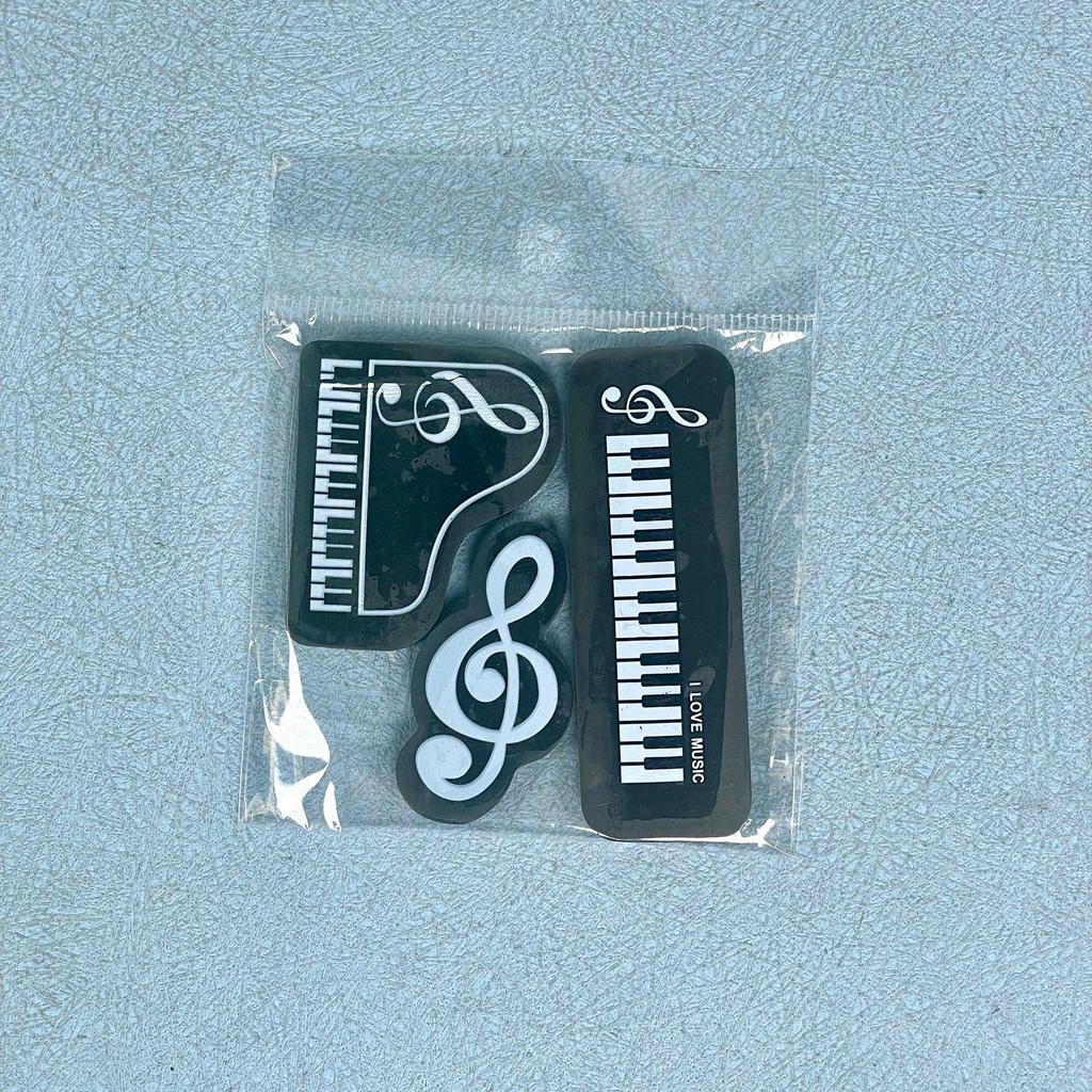Elementary Music-Themed Stationery Set: Piano Notes Pencil Case, Eraser, Pencil, Ruler, Small Notebook