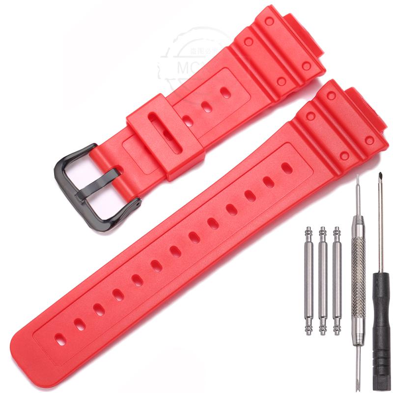 16mm Resin Strap Suitable For Casio DW-5900 DW-6900 5600E GW-M5610 Band Bracelet Pin Buckle Accessories