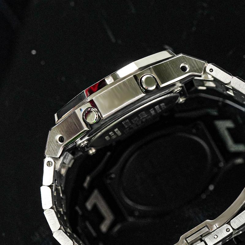 CASIO Customized watch modified series 200 meters waterproof Quartz unisex white dial XingMangBingBai(XingZuanShuangYinGang)