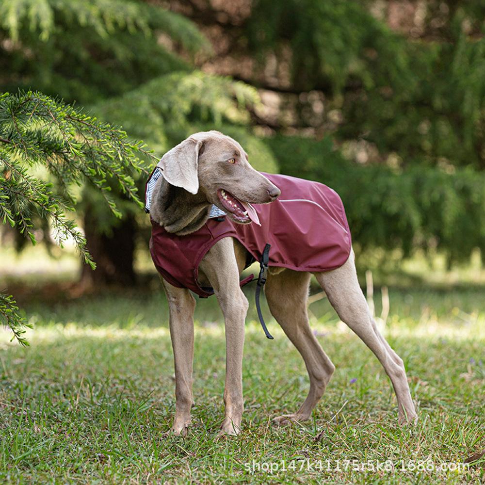 Pet Raincoat Hooded Reflective Dog Raincoat Waterproof High-end Large Dog Dog Clothes Outdoor Pet Products