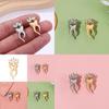 Stylish Alloy Teeth Brooch Elegant Crown Design With Shimmering Rhinestones For Unisex Fashion