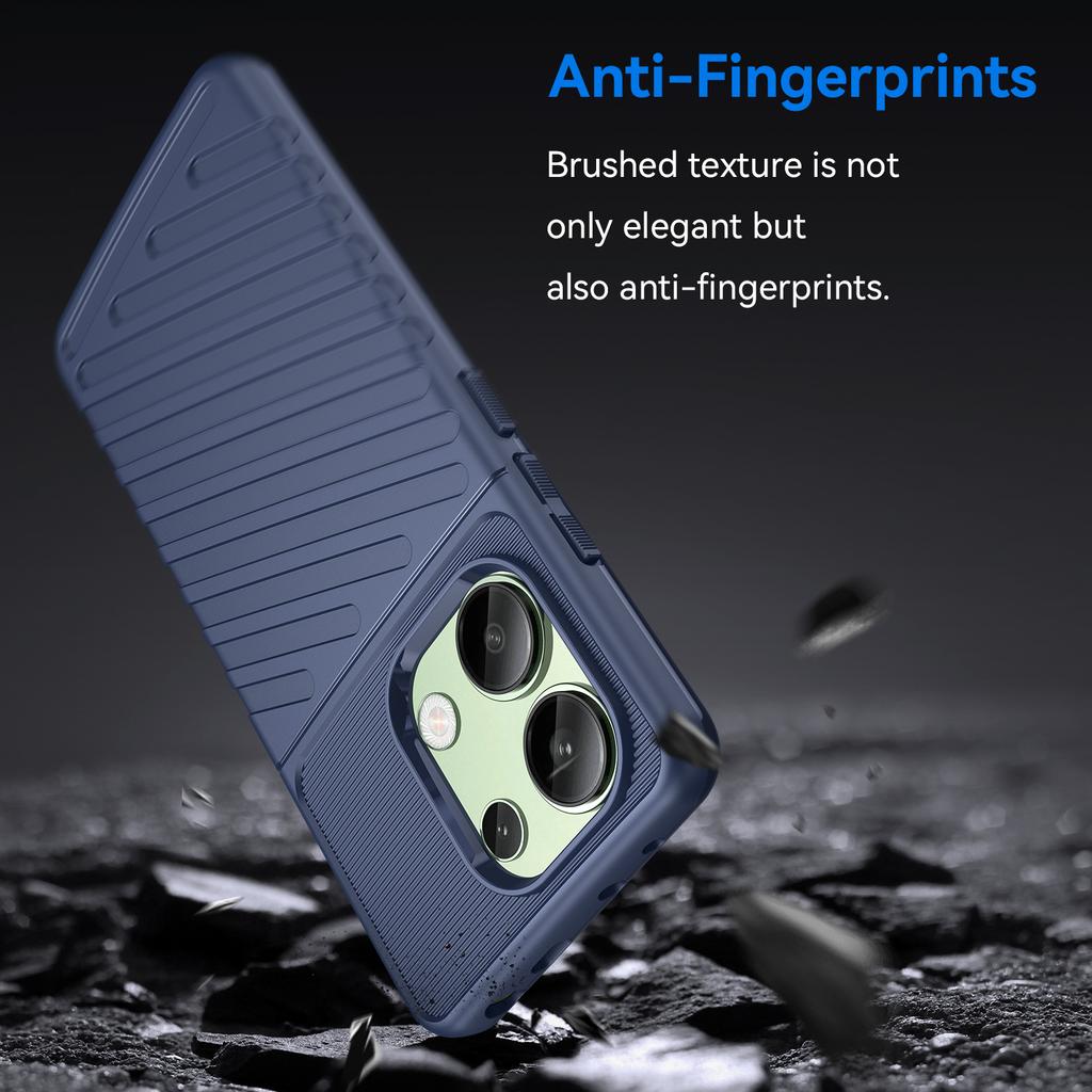 Thunder Series For Xiaomi Redmi Note 13 4G Case Twill Texture Thickened TPU Soft Phone Cover