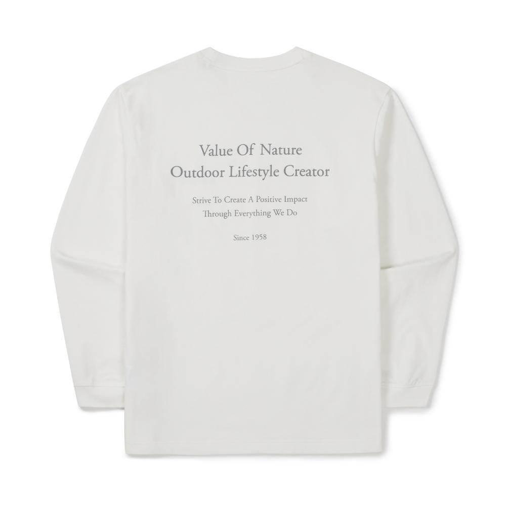 [Snowpeak] Sorona Lettering Long-Sleeve T-Shirt Off White (S26SUFTL62)