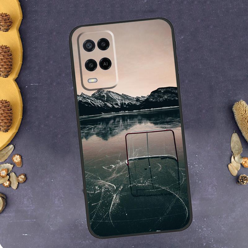 Ice Hockey Rink Phone Case For Oppo A78 A38 A58 A74 A15 A80 A60 A40 A94 A54 A98 A18 A16 A76 A96 A17 A77 A57S