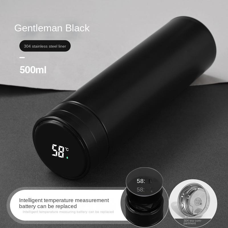 304 Stainless Steel Thermos Cup Smart Display Vacuum Water Cup for Men and Women Students High Value Office Cup