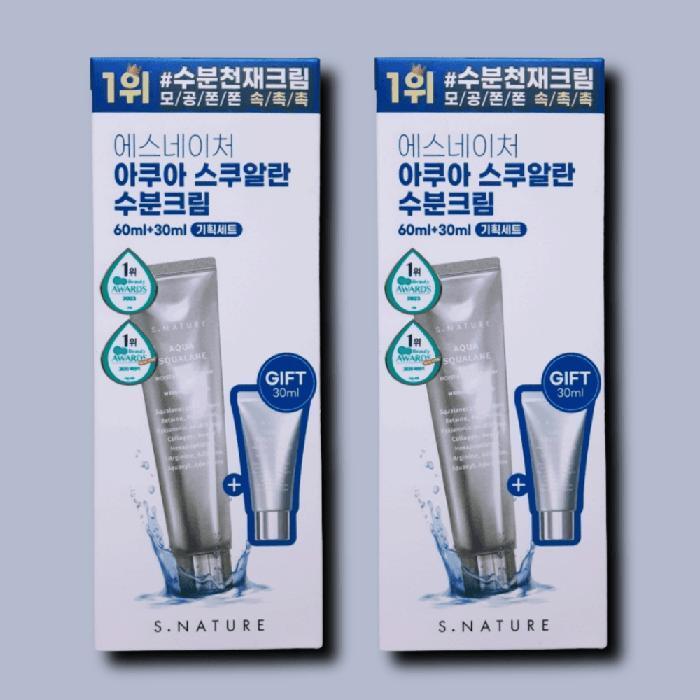 S.NATURE Aqua Squalane Moisture Cream 60ml+30ml Promotional Set of 2 (43477227)