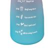 Straw Bottle Leakage Proof Frosted Gradient Color   Open Sports Water Cup with Handle Clear Scale 2000ml