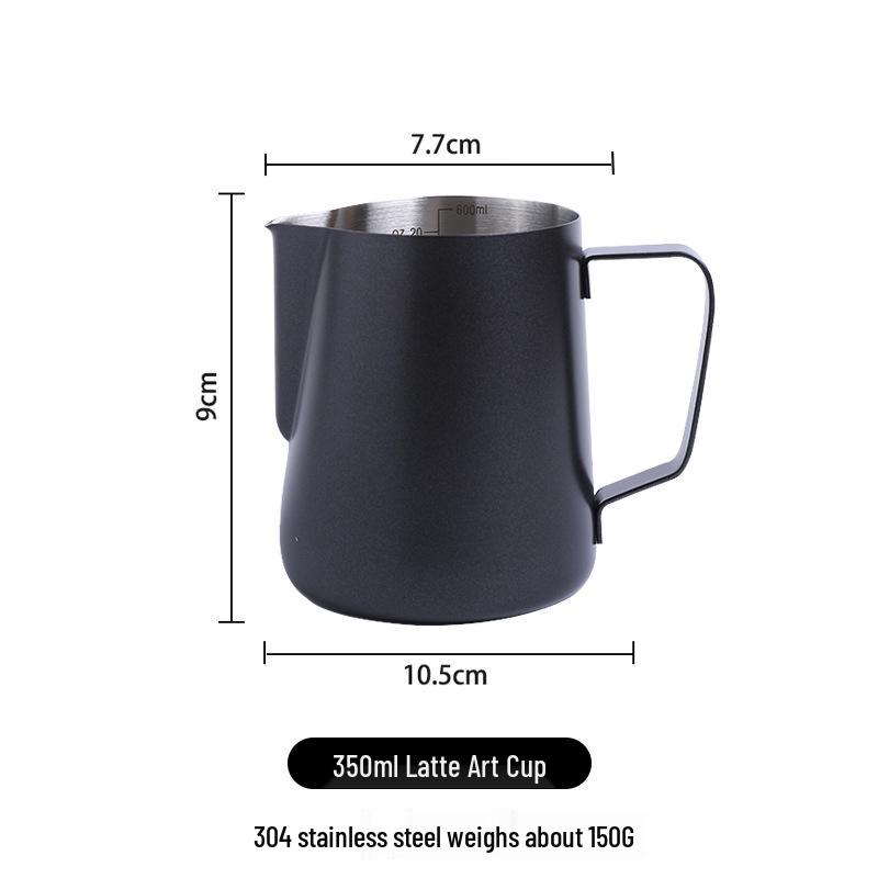 Pin Chuang 304 Stainless Steel Latte Art Cup with Scale, Pointed Spout, and Thickened Milk Frothing Design