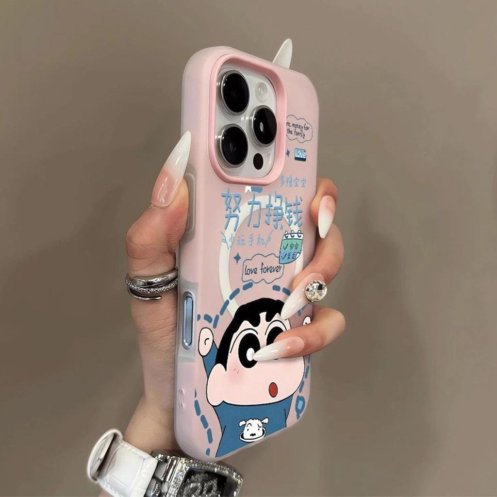 Neue magnetische Jelly Zwei-in-Eins Handyhülle für Apple Handy Schutzhülle Ins Stil 16pro Handyhülle Weiches Silikon