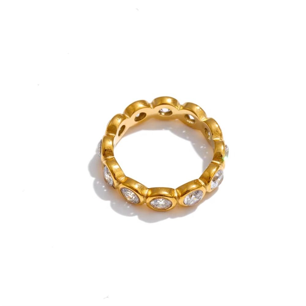 Stainless Steel Cubic Zirconia Ring Cubic Zirconia Women Jewelry Ring Fashion Ring  Daily Wear