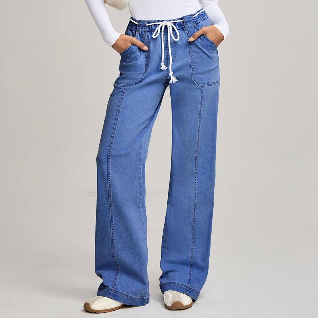 Ladies' Retro Straight Leg High Waisted Jeans