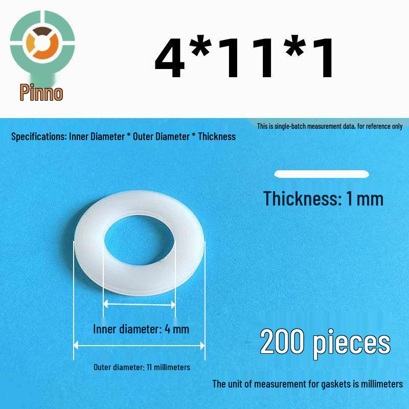 Thickened Nylon Plastic Flat Washer: Hard Plastic Gasket M2-M16