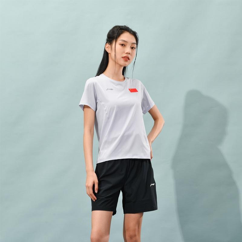 Li Ning T Shirt Unisex Purple Smoke Blue AHSU291-2