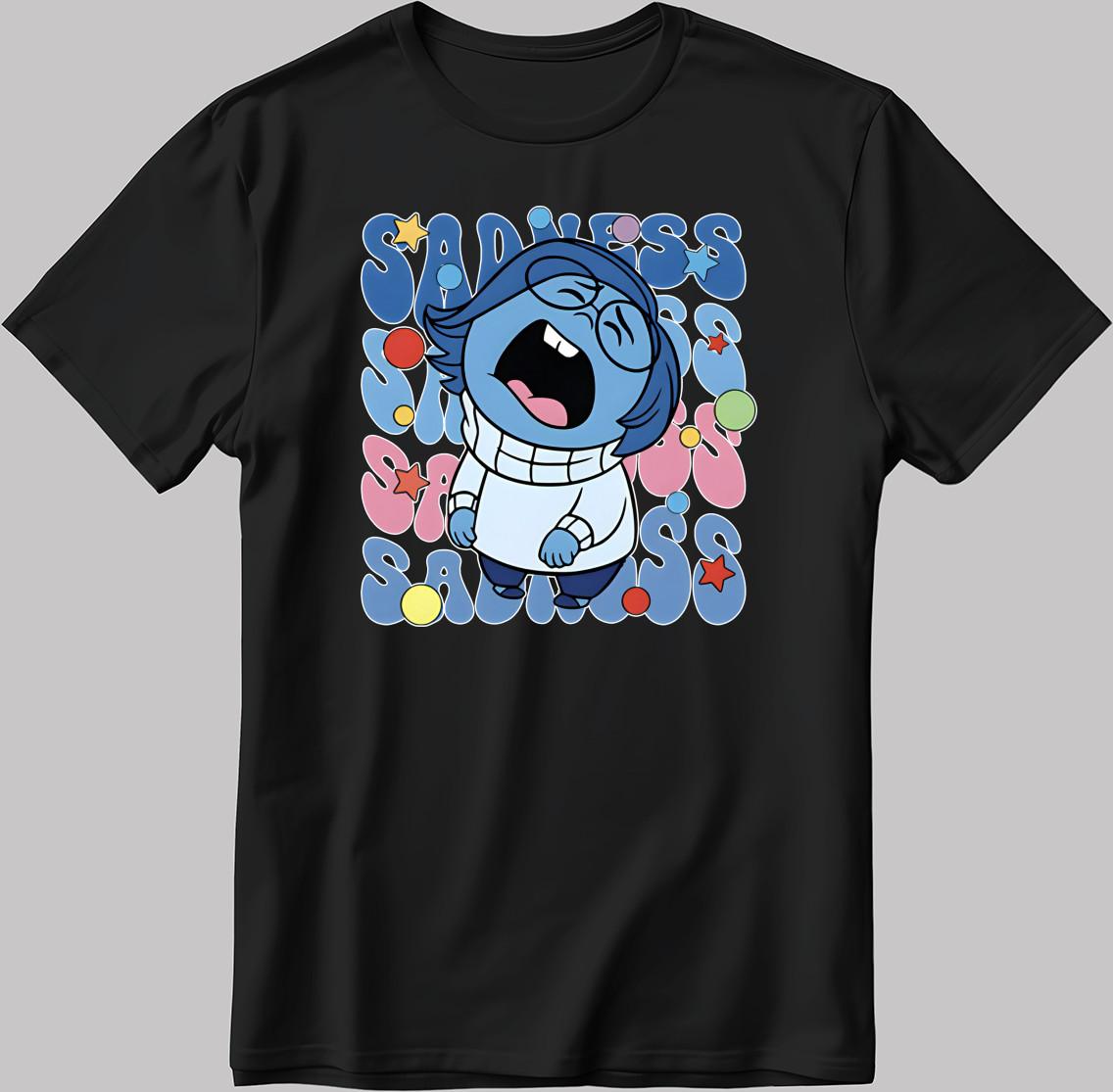 Disney Inside Out 2 Sadness White-Black Men/Women T Shirt AB226 4XL
