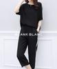 Blanc Blanc Top and Bottom Cut and Everyday Office Training Plus Sizes Stylish Set, Sewn, Pants, Striped, Loungewear, Wear, Spring, Summer, Autumn,