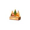 Christmas Wooden Illuminated Tabletop Decoration for Holiday Mantel Shelf Home