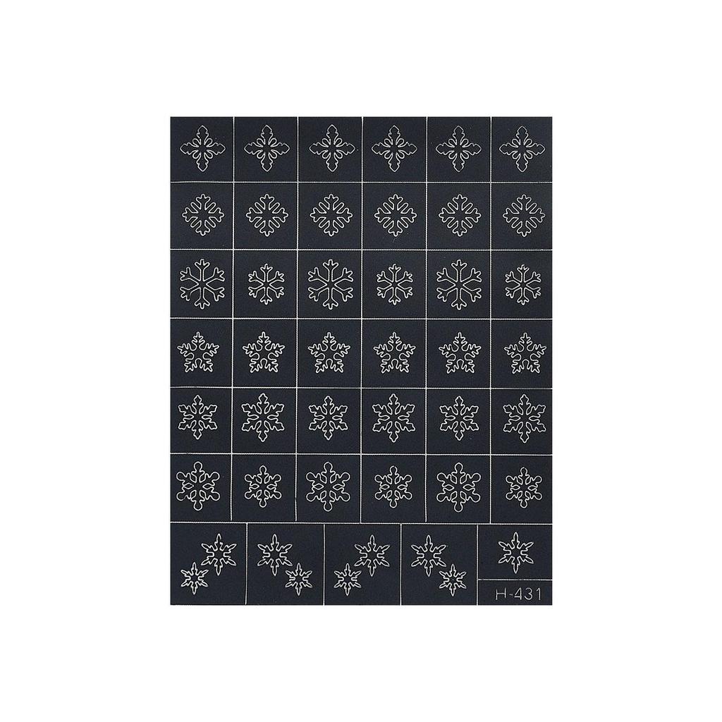 Dual-Use Christmas Snowflake & Tree Nail Art Stencils - DIY Spray Paint Stickers