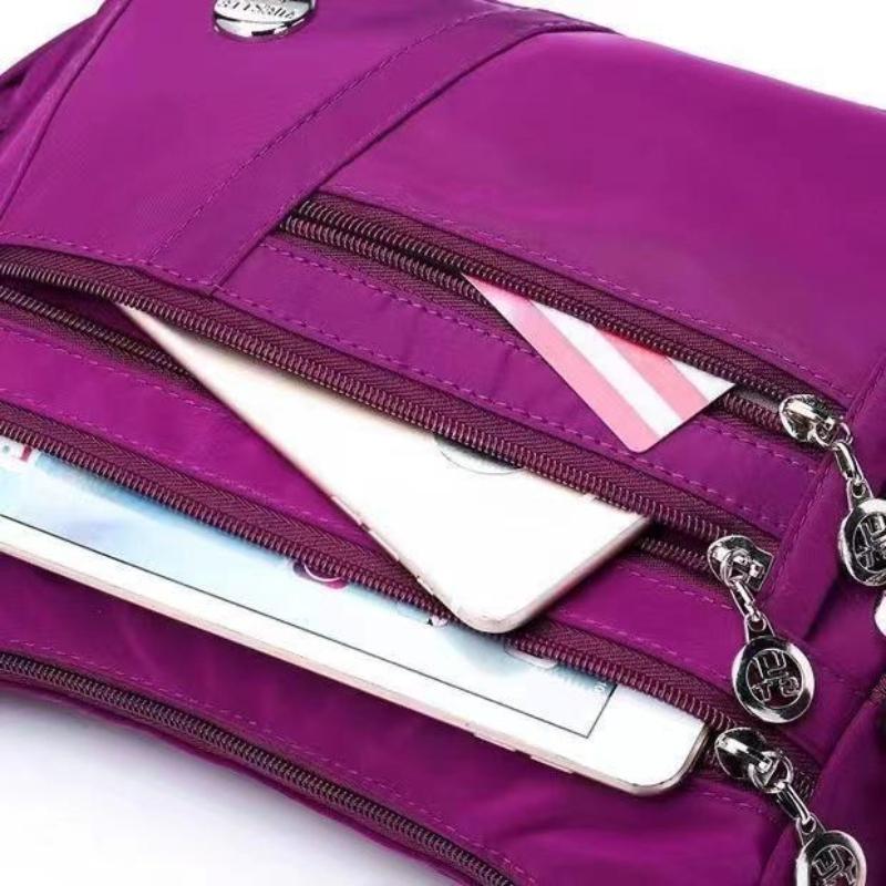 1Pc Women's Waterproof Oxford Multi-Compartment Shoulder Bag – Stylish Travel Accessory for All Ages