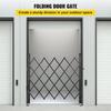 Single Folding Security Gate, 48" H X 66" W Folding Door Gate, Steel Accordion Security Gate, Flexible Expanding Security Gate, 360° Rolling Barricade