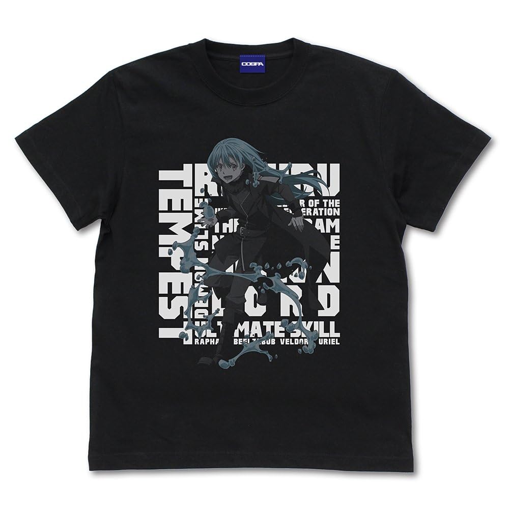 COSPA That Time I Got Reincarnated as a Slime Rimuru Tempest Square BLACK L size [Official] T-shirt
