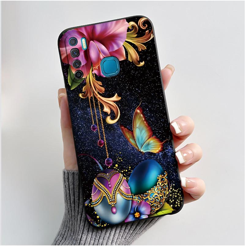 

Casing For Infinix Hot S5 S5 Lite Case X652 X652B X652C Aesthetic Fashion Cute Cat Astronaut Soft Silicone Black TPU Back Cover Infinix S5 lite