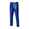 Men Nightclub Pants Bronzing Metalic Sequin Straight Leg Slim Fit Hip Hop Style Ankle Length Hippie Trousers