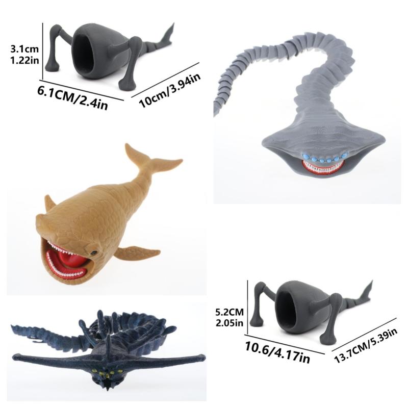 1 Pièce Léviathan Fantôme Mangeur de Mer El Gran Maja Articulation Mobile Modèle Monstre Marin Bloop Figurine d'Action Imprimée en 3D