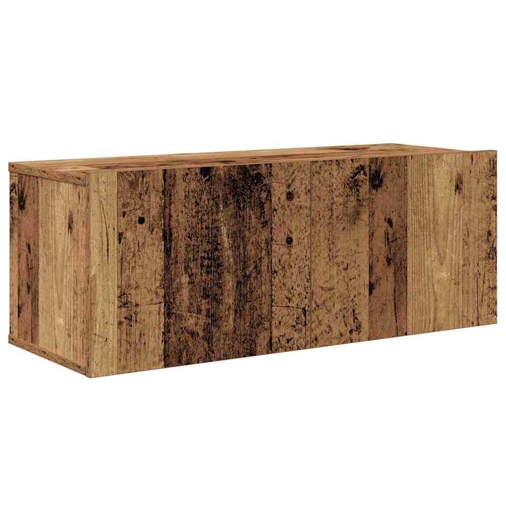 Wall Mounted TV Cabinet Set 6 pcs Reclaimed Wood Particleboard
