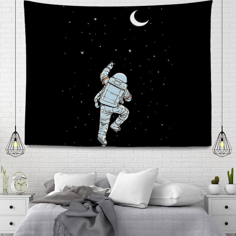 Astronaut Space Tapestry Cartoon Astronaut Tapestry Wall Hanging Bedroom Living Room Kitchen Decoration for Kids Boys Girls Gift