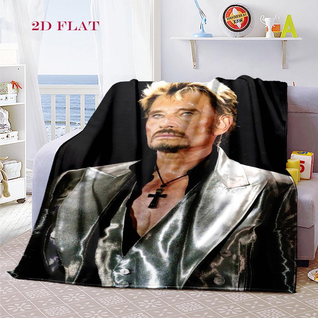 Johnny Hallyday: Rock Legend Live blanket Soft and comfortable sofa blanket Office rest blanket Machine washable sheet