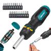 LIBRATON Magnetic Ratchet Driver Set with Interchangeable and Pozidriv Bits Set, 33-Piece Screwdrivers, Phillips, Flathead, Square, Hex, Torx,