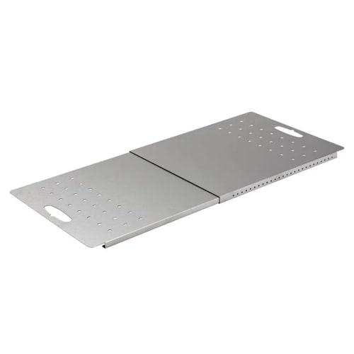 Expandable Over-the-Sink Cutting Board, Stainless Steel, Dish Drainer Rack, Kitchen Board, Tabletop Cutting Board, Dish Drainer with Drain Holes, Larg