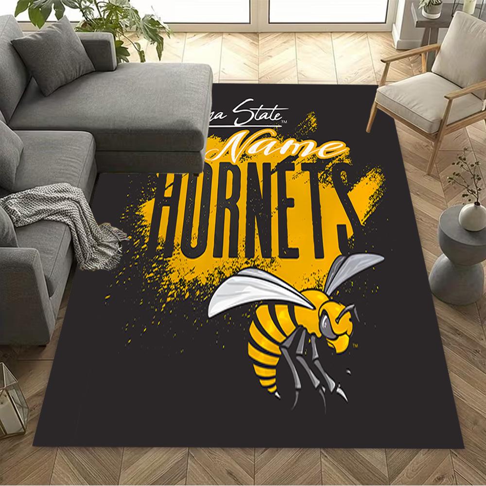 Alabama State Hornets Pride Customizable Name Area Rug Suitable for Entryway Kitchen Game Room Playrooms Antislip Carpet Anime Office Decor