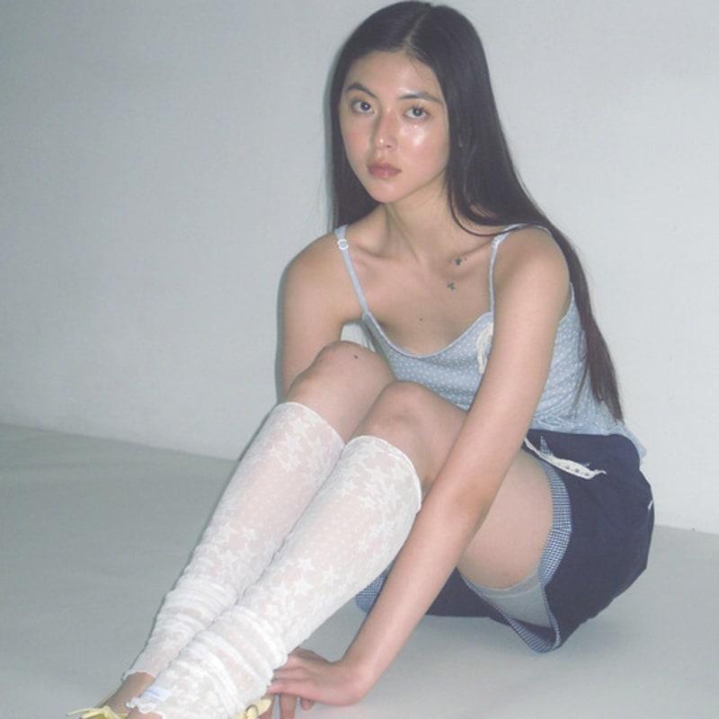 BadBlue Milky Way Leg Warmer White