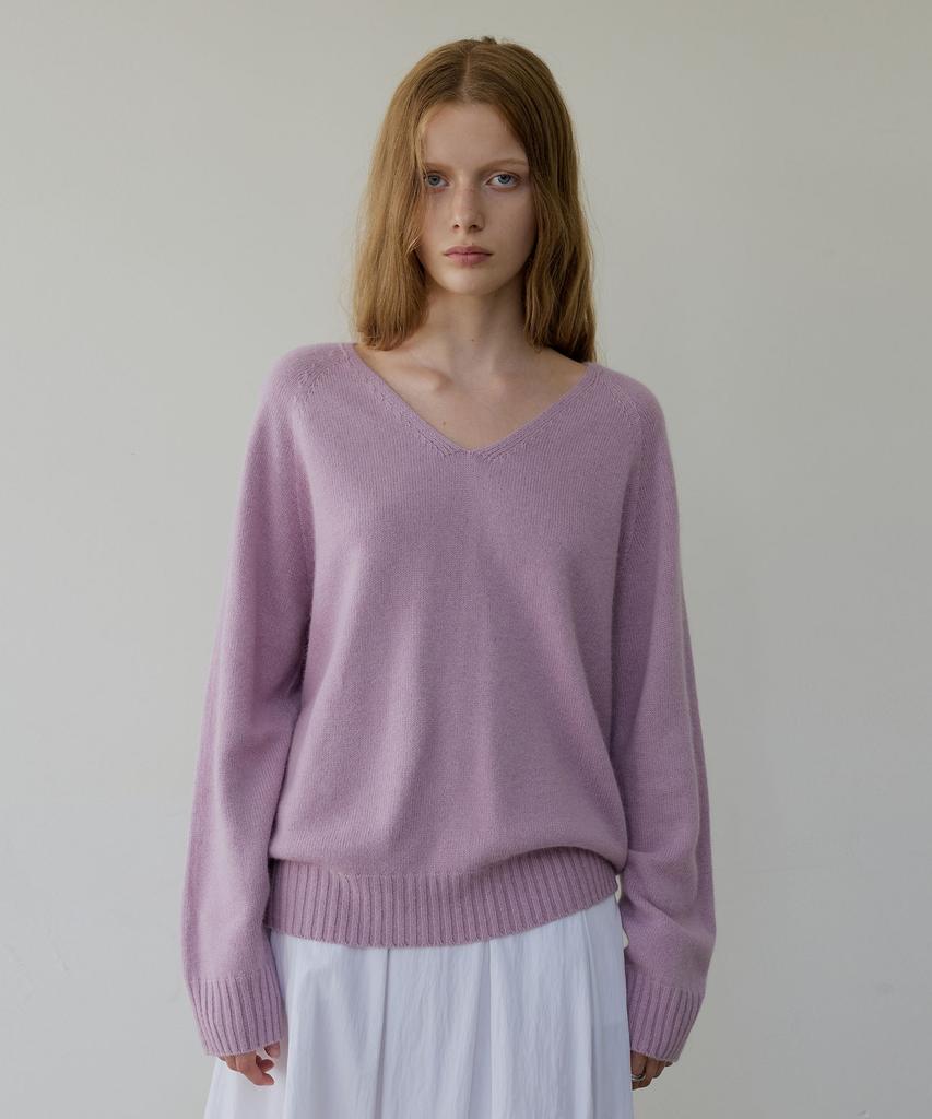 ARTID Raccoon Whole Garment V-Neck Knit_4 Colors