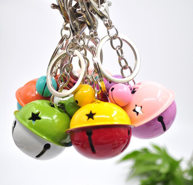 Moderne Zweifarbige Metallglocken Schlüsselanhänger Party DIY Geschenk Zubehör Schlüsselanhänger Niedliche Glocke Auto Schlüsselanhänger Tasche Anhänger Schmuck