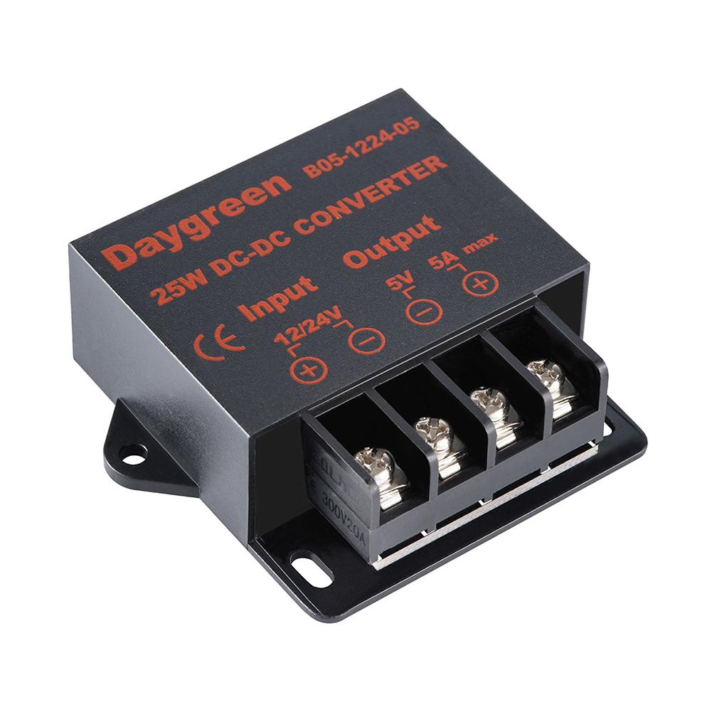 The Best Way to Power Your LED Lighting System Voltage Regulator DC 12V/24V to DC 5V 5A 25W Step Down Power Converter