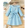 Girls' new French slim dress autumn red long-sleeved bow lace red cross-body bag