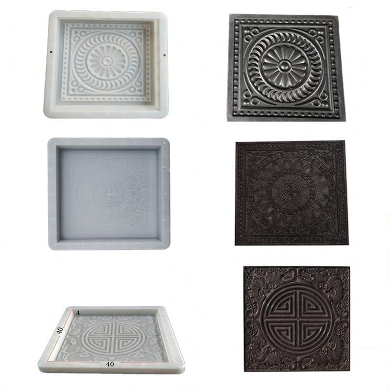 Antike Ziegel Zement Fliesenform für Blumen (32x32x6 cm)