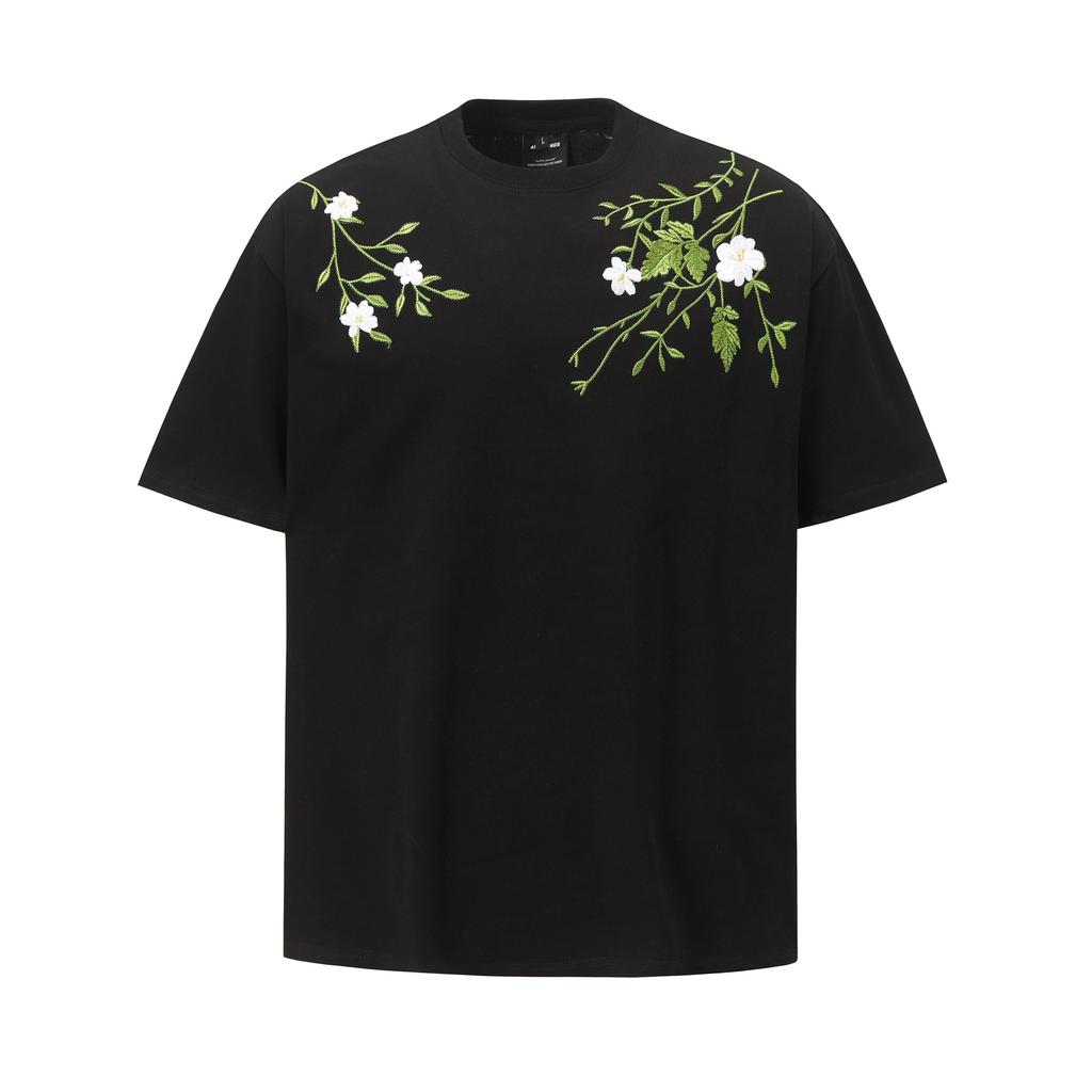 Men's Versatile Printed T-shirt 2025 Summer Loose Trendy Men's Round Neck Top