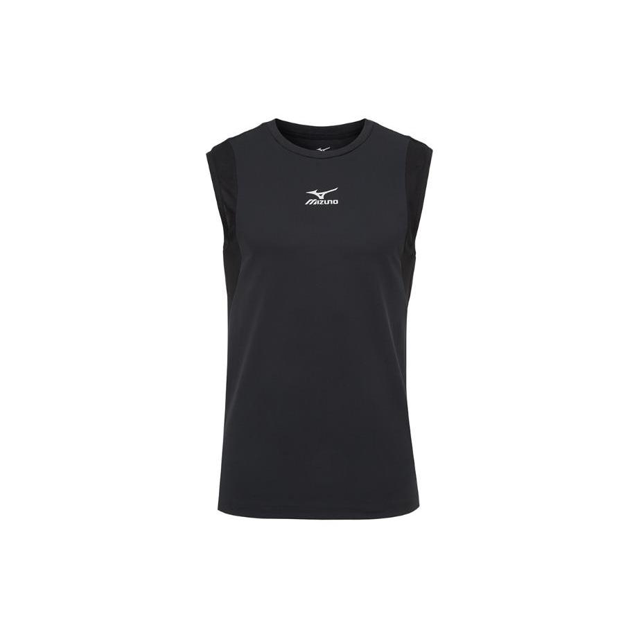 Мужские майки Mizuno Черные С круглым вырезом Умеренные Другие 32YA4140-09 L