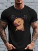 European Size 2026 New Trendy And Creative Guinea Pig Fitness Graphic Print Casual Top for Men, Summer Comfortable Breathable Short-Sleeve T-Shirt,