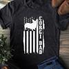 Corgi Dad T-Shirt: Vintage American Flag Patriotic Dog Tee