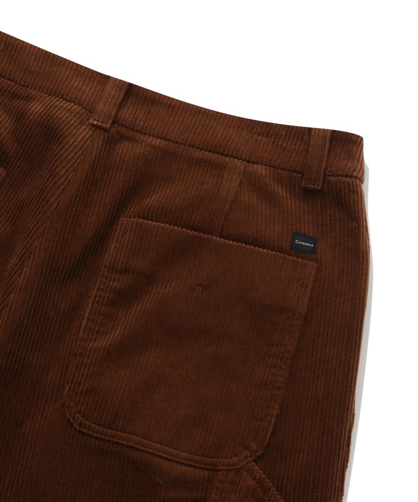 COVERNAT Corduroy Semi-Wide Fit Carpenter Pants Brown
